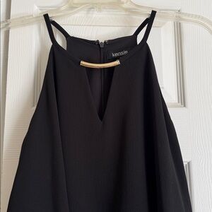 Kensie Black Sleeveless Layered Ruffle Midi Dress size 8